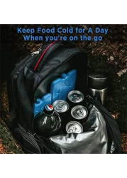 4-Pack Reusable Slim Ice Packs for Lunchbox &ndash; Non-Toxic Cooler Bags for Work, School, Picnic, or Camping &ndash; Keeps Food Fresh All Day
