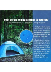 Camping/Dome/Outdoor Family Tent - Waterproof Tent with Carry Bag for 3-4 Person