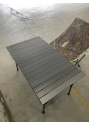 Black foldable outdoor camping party picnic fishing table