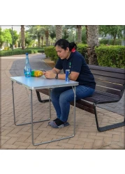 YATAI Portable Camping Table &ndash; Garden Parties Set - Easily Movable For BBQ Party &ndash; White Foldable Table Perfect Portable Design &ndash; Garden Furniture &ndash; Outdoor Camping Table