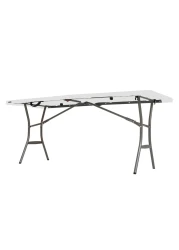 Lifetime, 6-Foot, Fold-In-Half Table, Rectangle, Residential, White Granite Colour, LFT-80333