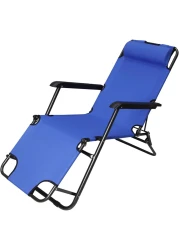 Foldable Beach Chair 153x60x35 blue