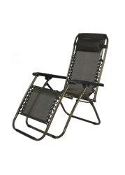 HEXAR Foldable Camping Chair Zero Gravity Folding Lounge Chair Outdoor Lounge Gravity Chair Camping Reclining Lounge Chair with Pillow and Hand Rest Multipurpose Adjustable Chair