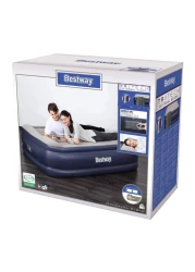 بيست واي كوين سرير هوائي مع مضخة تيار متردد أزرق 203× 152× 56 سم