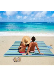 Lchkrep Picnic Blanket Beach Blankets 80x57 Large Sandproof Waterproof Camping Portable Travel Blanket Play Mat for Outdoor Indoor Family Beach Park GrassHiking Music Festival