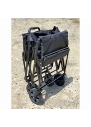 سوبريم عربة متعددة الأغراض قابلة للطي باللون الأسود