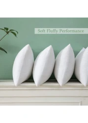 Krude 100% Cotton 900Grm Hollow Siliconized Fiber Press Pillow 1Pc Cotton, White 50X75cm