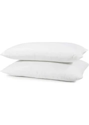 Krude 2-Piece Soft Microfiber Pillows Polyester, White 45 X 75cm