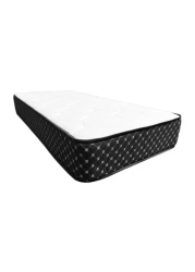 Comfy White Single Flat Orthomedical Knitted Cotton 190 X 90 X 10Cm Mattress With Black Border