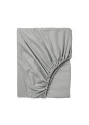 BYFT Orchard Exclusive (Grey) King Fitted Sheet (Set of 1 Pc) Cotton percale Weave, Soft and Luxurious, High Quality Bed linen -180 TC