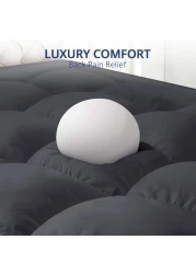 Vital Mattress Topper Soft Comfort White 500 GSM (Gray, Single Size - W 90 X L 200 Cm)