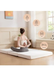 Comfy Portable White Knitted Cotton 180x90x10cm Medicated Folding Mattress