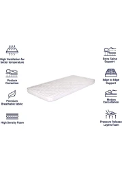 Vital Medical Mattress - Single Size, White, W90 X L190 X H10 Cm
