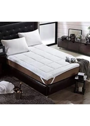 RISHAHOME Mattress Topper Single Size Soft White Microfibre 100x200x5 cm