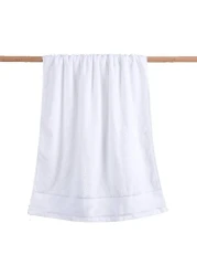 MahMir Luxury White Bath Towels Large - Circlet Egyptian Cotton Highly Absorbent Hotel spa Collection Bathroom Towel 70 * 140 cm (White, Pack of 4 Towels)