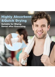 HOMEXCEL Microfiber Washcloths Towel Pack of 24 12 x 12 Highly Absorbent and Soft Face Towels Wash Cloths for Bathroom Gym Hotel and Spa Fast Drying MultiPurpose Cleaning Cloth White