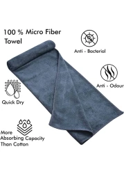 2-Pc Microfiber Bath Towel Navy/Wine Red 70x140cm, Soft, Durable, Super Absorbent Fast Drying and No Fading Multipurpose Towel