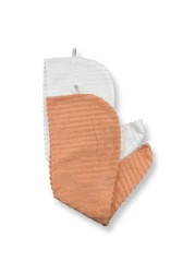 1Chase Ribbed Hair Towel Wrap, 100% Cotton, Bath Shower Head Towel, Quick Magic Dryer, Coral