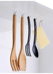 Generic Adhesive Seamless Wall Hooks Clear