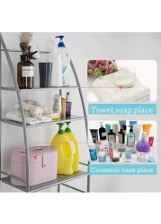 Generic Metal Toilet Cabinet Shelving Kitchen Bathroom Space Saver Shelf Organizer Holder New, Generic, White