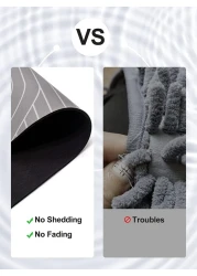 ماهمير® سجادة حمام من دياتوم، سجادات ارضية حمام مضادة للانزلاق وسريعة الجفاف، سجادة حوض استحمام فائقة الامتصاص مضادة للانزلاق، سجادة سميكة وناعمة وسهلة التنظيف (50 × 80 سم، رمادي مستطيل)