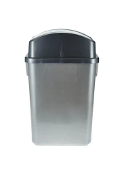 Lion Star Quadra Waste Bin With Swing Lid Grey 20L