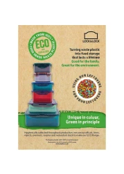 Lock &amp; Lock Eco Rectangular Food Container 1.3L Green