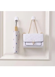 Marrkhor 3-Piece Self Adhesive Hooks White, Plastic Wall Hooks Self Adhesive White Hooks Wall Hanging Hooks Stick on Oval Hooks Seamless Hooks Towel Hooks Heavy Duty Sticky Hooks