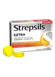 ستربسيلز أقراص لالتهاب الحلق بنكهة العسل والليمون 24 قرص.