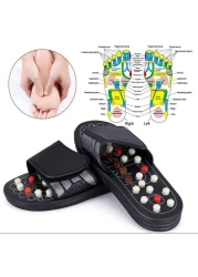 Acupressure Foot Relaxer/Foot Massager Slipper/Spring Acupressure Magnetic Therapy Sandals/Rotating Acupressure Foot Slippers for Men &amp; Women