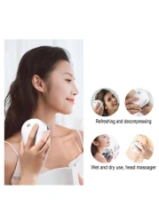 Electric Head Massager - Cordless Hair Scalp Massager with 6 Kneading Massage Nodes ,Handheld, Rechargeable, Waterproof, Promotes Hair Growth, Stress Relief, and Deep Relaxation