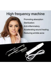 Feengg High Frequency Machine Electric Therapy Device, Portable Handheld Electrotherapy Comb, Current Bar For Hair Growth Facial Acne Repaired Massager