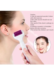 Movov 6 In 1 Derma Roller Kit 540 Titanium Alloymicro Needles Roller 0.25mm / 0.5mm / 1.0mm For Hair Regrowth Face And Body Skin Care Acne Pores Anti Aging Wrinkle Removal