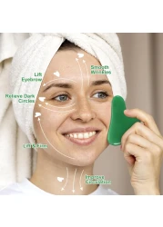 rosenicerosenice Gua Sha Facial Tools Guasha Tool Gua Sha Jade Stone Manual Massage Sticks for Jawline Sculpting and Puffiness Reducing for Face Body Relieve Muscle Tensions Reduce Festive Gifts
