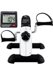 ULTIMAX Mini Exercise Bike Pedal Exerciser For Seniors Under Desk Bike Pedal Exerciser Portable Foot Cycle Arm &amp; Leg Peddler Machine with LCD Screen Displays