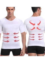 Men's Compression Shirt Undershirt Slimming Tank Top &ndash; Workout Vest Abs Abdomen Slim Body Shaper [Large] &ndash; Breathable, Moisture-Wicking Comfortable