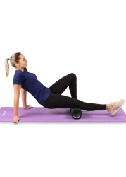 ULTIMAX EVA Yoga Foam Roller Floating Point Gym Physio Massage Fitness Equipment Massager for Muscle Multicolor (Black) - 35cm