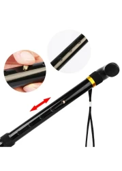 Tomshoo-Adjustable Aluminum Metal Walking Stick Folding Collapsible Travel Cane Black