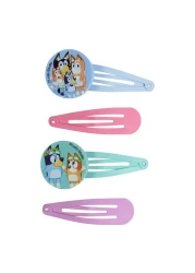 Luv Her Bluey Girls 20 Piece Accessory Set with 3 Barrettes 4 Snap Hair Clips 5 Elastics and 8 Terry Ponies Ages 3