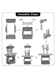 Little Story ROLE PLAY BEAUTICIAN/SALON/BEAUTY PARLOUR TOY SET SATCHEL (21Pcs) - Purple, 3-IN-1 Mode