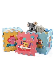 Sunta Transportation &amp; Animals Baby Puzzle Mat 9-Pieces