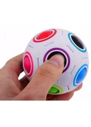 Generic Rainbow Football Creative Ball Children Kids Spherical Magic Cube Toy Learning And Education Puzzle Toys