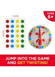 Twister Classic Board Game for 2 or More Players,Game Floor Mat with Spinner for Indoor Outdoor Game Party