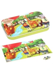 Aiwanto 60Pcs Zoo Puzzle Animal Jigsaw Puzzle Zoo Animal Educational Puzzles