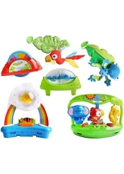 Rainforest Jumperoo Baby Walker Bouncer - Interactive Rocking Chair with Discovery Center, Lights &amp; Sounds