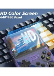 وحدة تحكم ألعاب محمولة كلاسيكية - شاشة IPS مقاس 3.5 بوصة، نظام Linux، سعة تخزين مدمجة 32 جيجابايت + 64 جيجابايت، نظام محاكي مثبت مسبقًا مع أكثر من 1500 لعبة كلاسيكية