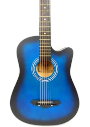 Mike Music 38 inch Acoustic Guitar with Bag and Strap (blue)