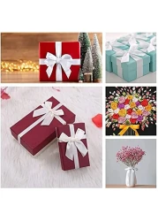 White Satin Ribbon, 12mm x 25yd Fabric Polyester Ribbon for Gift Wrapping, Party Favors, Wedding Decorations, Bow Making, Bouquets, Sewing Projects &amp; Craft Supplies