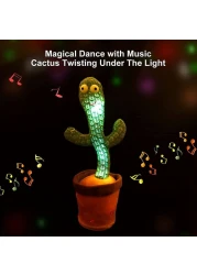 Generic Electric Dancing Cactus Toy For Baby, The Singing Cactus Toys For Kids, Mimicking Repeating Parrot Talking Cactus Toy That Can Sing And Dance USB Rechargable
