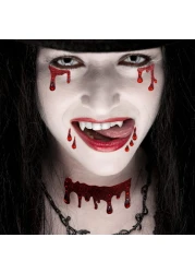 Halloween Cospaly Face Jewels Vampire Blood Costume Festival Face Gems Stick on Rhinestone Tattoo Stickers Pasties Self Adhesive Temporary Tattoos Fashion Jewelry for Party Vampire